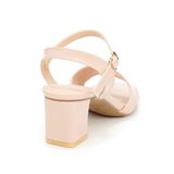 Giày sandal nữ cao gót 5cm Hanatabi quai 1 xếp mũi vuông hậu C đế TA bigsize (35-41) mã HNSDG5F862