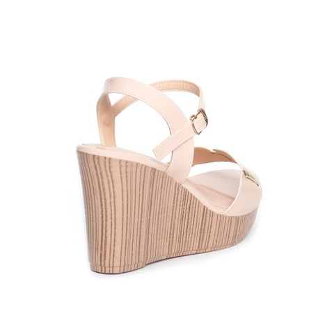 giày sandal nữ đế xuồng PU siêu nhẹ cao 9cm Hanatabi quai ngang hậu c (35-39) mã HNSDX9F1014