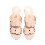 Dép nữ đế xuồng PU siêu nhẹ cao 9cm Hanatabi quai nhị (35-39) mã HNDE9F1016
