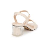 giày sandal nữ cao gót mika 5cm Hanatabi quai ngang mũi vuông đế TA bigsize (35-41) mã HNSDG869