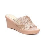Dép nữ đế PU siêu nhẹ cao 7cm Hanatabi quai lưới (35-39) mã HNDEL7F1124