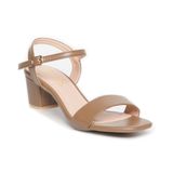 giày sandal nữ cao gót 5cm Hanatabi quai ngang mũi vuông hậu C đế TA bigsize (35-41) mã HNSDG5F871