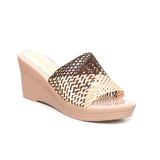 Dép nữ đế xuồng PU siêu nhẹ cao 7cm Hanatabi quai lưới (35-39) mã HNDE7F1121