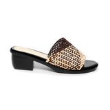 dép nữ đế PU đen siêu nhẹ cao 5cm Hanatabi quai lưới bigsize (35-42) mã HNDE5F1103