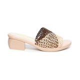 dép nữ đế PU kem siêu nhẹ cao 5cm Hanatabi quai lưới bigsize (35-42) mã HNDE5F1102
