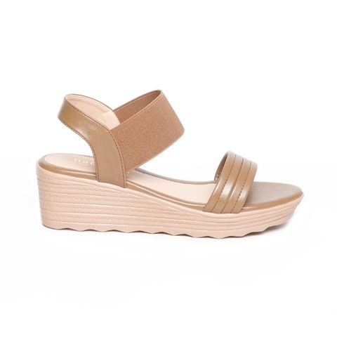 giày sandal nữ đế PU siêu nhẹ cao 5cm Hanatabi quai ngang hậu thun (35-40) mã HNSD5F1143