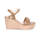 Giày sandal Nữ Đế Xuồng PU Siêu Nhẹ Cao 9cm Hanatabi Quai 1 Xếp Hậu C (35-39) Mã HNSDX8F1085