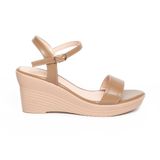 giày sandal nữ đế xuồng PU siêu nhẹ cao 7cm Hanatabi quai ngang hậu c (35-39) mã HNSDX7F1052