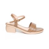 Giày sandal nữ đế PU kem siêu nhẹ cao 5cm Hanatabi quai ngang 1 xếp hậu c bigsize (35-42) mã HNSDG5F1139