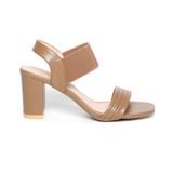 giày sandal nữ gót cao 7cm Hanatabi quai ngang mũi vuông hậu thun đế TA bigsize (35-41) mã HNSD7F1153