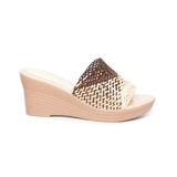 Dép nữ đế xuồng PU siêu nhẹ cao 7cm Hanatabi quai lưới (35-39) mã HNDE7F1121