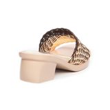 dép nữ đế PU kem siêu nhẹ cao 5cm Hanatabi quai lưới bigsize (35-42) mã HNDE5F1102