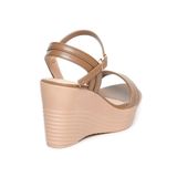 Giày Sandal Nữ Đế Xuồng PU Siêu Nhẹ Cao 9cm Hanatabi Quai Ngang Hậu C (35-39) Mã HNSDX9F1154