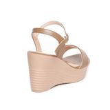 Giày Sandal Nữ Đế Xuồng PU Siêu Nhẹ Cao 9cm Hanatabi Quai Ngang Hậu C (35-39) Mã HNSDX9F956