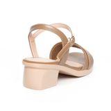 Giày sandal nữ đế PU kem siêu nhẹ cao 5cm Hanatabi quai ngang 2 xếp hậu c bigsize (35-42) mã HNSDG5F1140