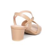 Giày sandal nữ cao gót 5cm Hanatabi quai 1 xếp mũi vuông hậu C đế TA bigsize (35-41) mã HNSDG5F862