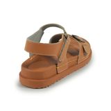 Sandal nữ Hanatabi 2 lớp quai bản ngang có khóa may liền đế cao 3cm mã HNSD607 (Size 35 -> 39)