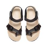 Sandal nữ xỏ ngón Hanatabi 2 quai chéo có khóa đế trấu cao 3cm mã HNSD3F983 (Size 35->39)