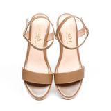 giày sandal nữ đế xuồng PU siêu nhẹ cao 7cm Hanatabi quai ngang hậu c (35-39) mã HNSDX7F1052