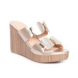 Dép nữ đế xuồng PU siêu nhẹ cao 9cm Hanatabi quai nhị (35-39) mã HNDE9F1016