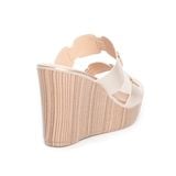 Dép nữ đế xuồng PU siêu nhẹ cao 9cm Hanatabi quai nhị (35-39) mã HNDE9F1016