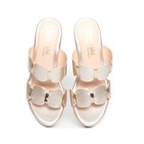 Dép nữ đế xuồng PU siêu nhẹ cao 9cm Hanatabi quai nhị (35-39) mã HNDE9F1016