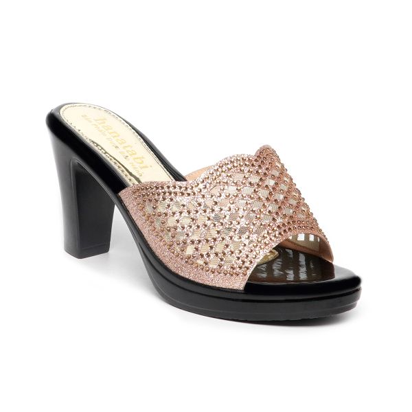 dép nữ đế PU đen siêu nhẹ cao 9cm Hanatabi quai lưới đính đá bigsize (36-40) mã HNDE9F1049