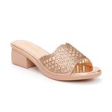 Dép gót nữ Hanatabi quai lưới đính xoàn gót cao 5cm đế PU siêu nhẹ mã HNDE5F922 (Size 36 -> 41)