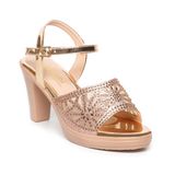 giày sandal nữ đế PU kem siêu nhẹ cao gót 9cm Hanatabi quai lưới đính đá hậu c (36-40) mã HNSDG9F1072