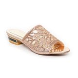 dép nữ cao gót viền đồng 3cm Hanatabi quai lưới đính đá đế TA cao cấp bigsize (35-41) mã HNDE3F958