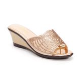 dép nữ đế xuồng PU siêu nhẹ cao 7cm Hanatabi quai lưới đính dá (35-39) mã HNDEL7F942