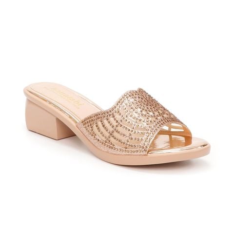 dép nữ đế PU kem siêu nhẹ cao 5cm Hanatabi quai lưới đính đá bigsize (35-42) mã HNDE5F925