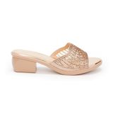 dép nữ đế PU kem siêu nhẹ cao 5cm Hanatabi quai lưới đính đá bigsize (35-42) mã HNDE5F925