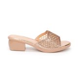 Dép gót nữ Hanatabi quai lưới đính xoàn gót cao 5cm đế PU siêu nhẹ mã HNDE5F922 (Size 36 -> 41)