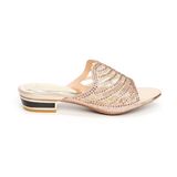 Dép nữ cao gót viền đồng 3cm Hanatabi quai lưới đính đá đế TA cao cấp bigsize (35-41) mã HNDE3F139