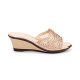 Dép nữ đế xuồng PU siêu nhẹ cao 7cm Hanatabi quai lưới đính đá (35-39) mã HNDEL7F944