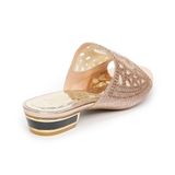 dép nữ cao gót viền đồng 3cm Hanatabi quai lưới đính đá đế TA cao cấp bigsize (35-41) mã HNDE3F949