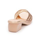 dép nữ đế PU kem siêu nhẹ cao 5cm Hanatabi quai lưới đính đá bigsize (35-42) mã HNDE5F923