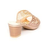 dép nữ cao gót lăn vân gỗ cao 5cm Hanatabi quai lưới đính đá đế TA cao cấp bigsize (35-41) mã HNDE5F960