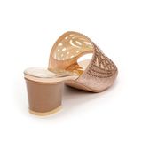 Dép nữ cao gót vân gỗ cao 5cm Hanatabi quai lưới đính đá đế TA cao cấp bigsize (35-41) mã HNDE5F799