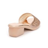 dép nữ đế PU kem siêu nhẹ cao 5cm Hanatabi quai lưới đính đá bigsize (35-42) mã HNDE5F922
