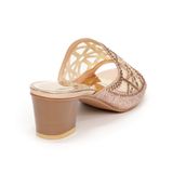 Dép nữ cao gót vân gỗ cao 5cm Hanatabi quai lưới đính đá đế TA cao cấp bigsize (35-41) mã HNDE5F796