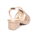 giày sandal nữ đế PU kem siêu nhẹ cao gót 5cm Hanatabi quai lưới đính đá hậu c bigisze (35-42) mã HNSDG5F1073