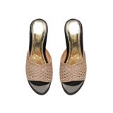 dép nữ đế PU đen siêu nhẹ cao 7cm Hanatabi quai lưới đính đá bigsize (36-40) mã HNDE7F890