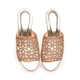 dép nữ cao gót viền đồng cao 3cm Hanatabi quai lưới đính đá đế TA cao cấp bigsize (35-41) mã HNDE3F961