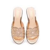 Dép nữ Hanatabi quai lưới đính đá đế xuồng siêu nhẹ cao 7cm mã HNDEL7F941 (Size 35 -> 39)