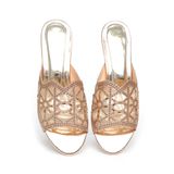 dép nữ cao gót viền đồng 3cm Hanatabi quai lưới đính đá đế TA cao cấp bigsize (35-41) mã HNDE3F950