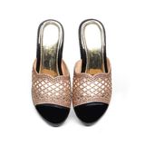 dép nữ đế PU đen siêu nhẹ cao 9cm Hanatabi quai lưới đính đá bigsize (36-40) mã HNDE9F1049