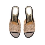 dép nữ đế PU đen siêu nhẹ cao 5cm Hanatabi quai lưới đính đá bigsize (35-42) mã HNDE5F882