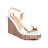 giày sandal nữ đế xuồng PU siêu nhẹ cao 9cm Hanatabi quai ngang hậu c (35-39) mã HNSDX9F1013